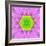 Pink Concentric Flower Center: Mandala Kaleidoscopic-tr3gi-Framed Art Print