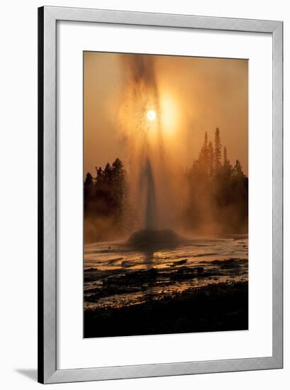 Pink Cone Geyser, Firehole Lake Drive, Yellowstone National Park, Wy-Rebecca Gaal-Framed Photographic Print