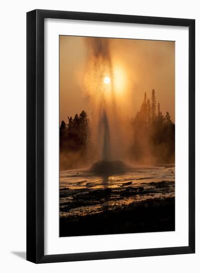 Pink Cone Geyser, Firehole Lake Drive, Yellowstone National Park, Wy-Rebecca Gaal-Framed Photographic Print