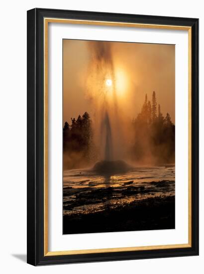 Pink Cone Geyser, Firehole Lake Drive, Yellowstone National Park, Wy-Rebecca Gaal-Framed Photographic Print