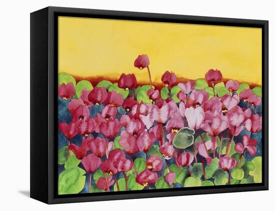 Pink Daisy-Mary Russel-Framed Premier Image Canvas
