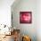 Pink Disco Circles Abstract Background-art_of_sun-Framed Stretched Canvas displayed on a wall