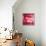 Pink Disco Circles Abstract Background-art_of_sun-Framed Stretched Canvas displayed on a wall
