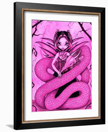 Pink Dragon Fairy-Jasmine Becket-Griffith-Framed Art Print