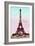 Pink Eiffel Tower, French Vintage Postcard Collage-Piddix-Framed Art Print