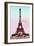 Pink Eiffel Tower, French Vintage Postcard Collage-Piddix-Framed Art Print