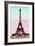 Pink Eiffel Tower, French Vintage Postcard Collage-Piddix-Framed Art Print