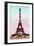 Pink Eiffel Tower, French Vintage Postcard Collage-Piddix-Framed Art Print