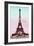 Pink Eiffel Tower, French Vintage Postcard Collage-Piddix-Framed Art Print