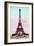 Pink Eiffel Tower, French Vintage Postcard Collage-Piddix-Framed Art Print