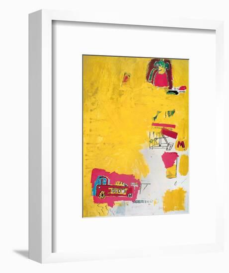 Pink Elephant with Fire Engine, 1984-Jean-Michel Basquiat-Framed Giclee Print