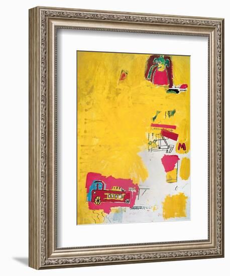 Pink Elephant with Fire Engine, 1984-Jean-Michel Basquiat-Framed Giclee Print