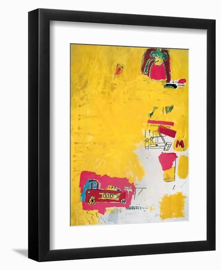 Pink Elephant with Fire Engine, 1984-Jean-Michel Basquiat-Framed Giclee Print