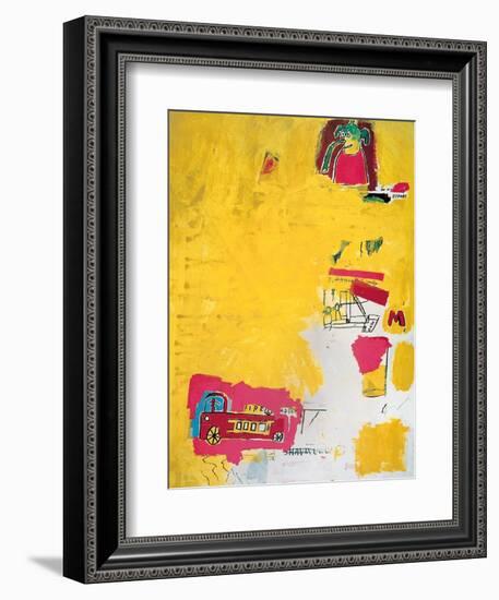 Pink Elephant with Fire Engine, 1984-Jean-Michel Basquiat-Framed Giclee Print