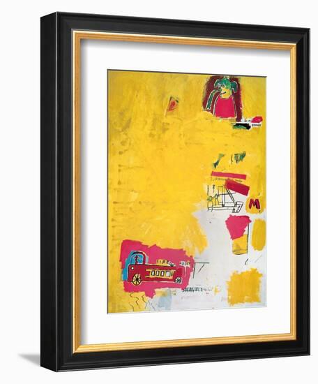 Pink Elephant with Fire Engine, 1984-Jean-Michel Basquiat-Framed Giclee Print