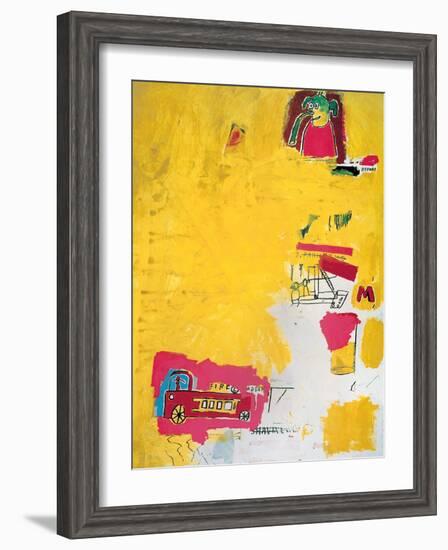 Pink Elephant with Fire Engine, 1984-Jean-Michel Basquiat-Framed Giclee Print