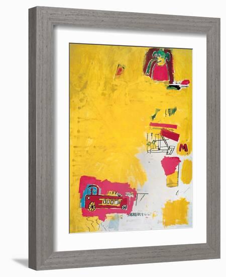 Pink Elephant with Fire Engine, 1984-Jean-Michel Basquiat-Framed Giclee Print