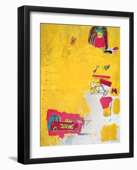 Pink Elephant with Fire Engine, 1984-Jean-Michel Basquiat-Framed Giclee Print