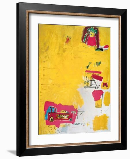 Pink Elephant with Fire Engine, 1984-Jean-Michel Basquiat-Framed Giclee Print