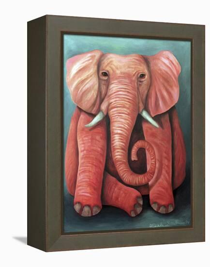 Pink Elephant-Leah Saulnier-Framed Premier Image Canvas