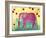 Pink Elephant-Jennifer McCully-Framed Giclee Print