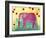 Pink Elephant-Jennifer McCully-Framed Giclee Print