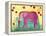 Pink Elephant-Jennifer McCully-Framed Premier Image Canvas