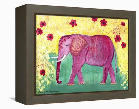 Pink Elephant-Jennifer McCully-Framed Premier Image Canvas