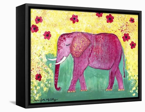 Pink Elephant-Jennifer McCully-Framed Premier Image Canvas