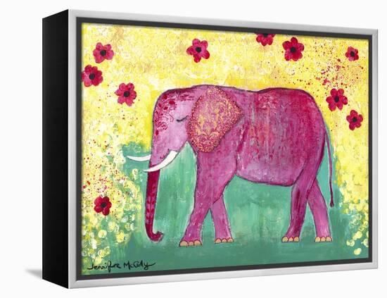 Pink Elephant-Jennifer McCully-Framed Premier Image Canvas