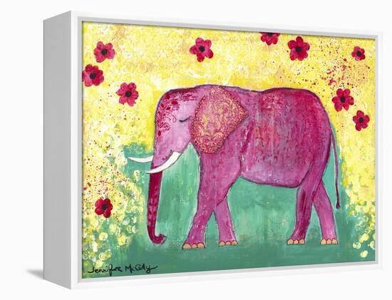 Pink Elephant-Jennifer McCully-Framed Premier Image Canvas