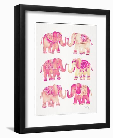 Pink Elephants-Cat Coquillette-Framed Premium Giclee Print