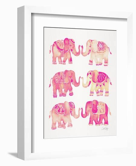 Pink Elephants-Cat Coquillette-Framed Premium Giclee Print