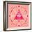 Pink Evil Eye Mandala-Cat Coquillette-Framed Art Print