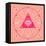 Pink Evil Eye Mandala-Cat Coquillette-Framed Stretched Canvas