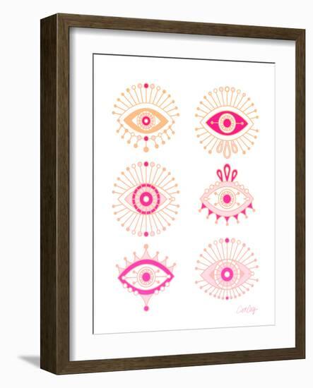 Pink Evil Eyes-Cat Coquillette-Framed Giclee Print