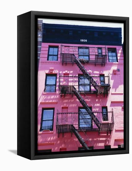 Pink Facade and Stairs in Soho, New York, New York State, USA-I Vanderharst-Framed Premier Image Canvas