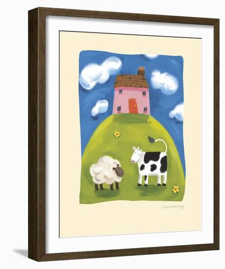 Pink Farmhouse-Sophie Harding-Framed Giclee Print