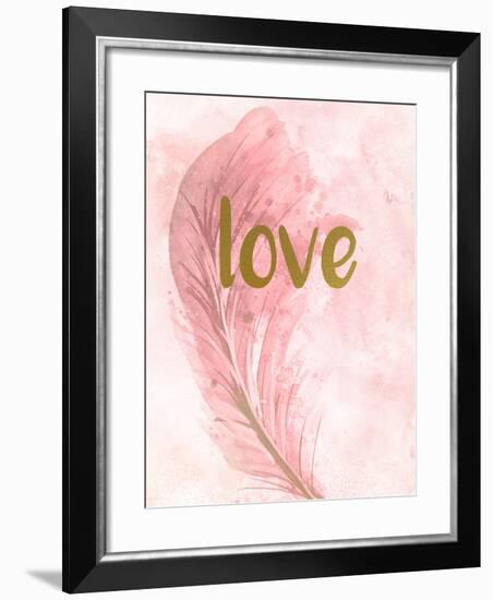 Pink Feathered 3-Kimberly Allen-Framed Art Print