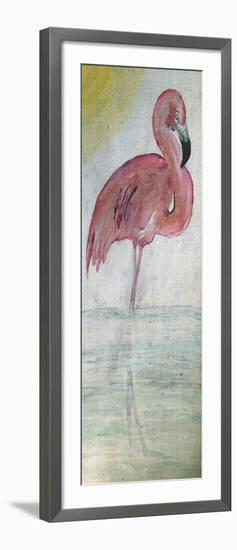 Pink Flamingo Tall-Karen Williams-Framed Giclee Print