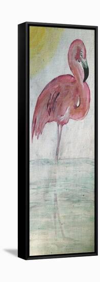 Pink Flamingo Tall-Karen Williams-Framed Premier Image Canvas