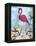 Pink Flamingo with Birds of Paradise flowers-Bee Sturgis-Framed Stretched Canvas