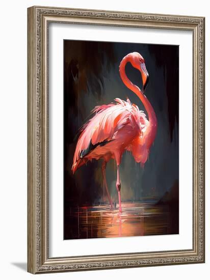 Pink Flamingo-Vivienne Dupont-Framed Art Print