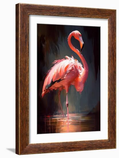 Pink Flamingo-Vivienne Dupont-Framed Art Print