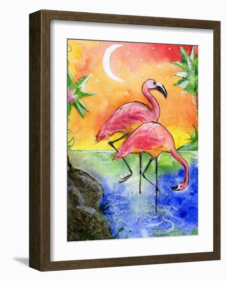 Pink Flamingos-sylvia pimental-Framed Art Print