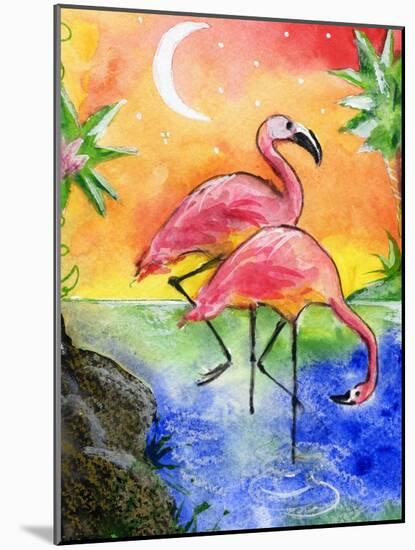 Pink Flamingos-sylvia pimental-Mounted Art Print