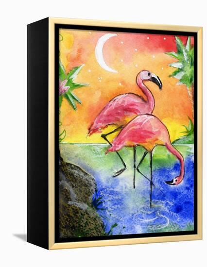 Pink Flamingos-sylvia pimental-Framed Stretched Canvas