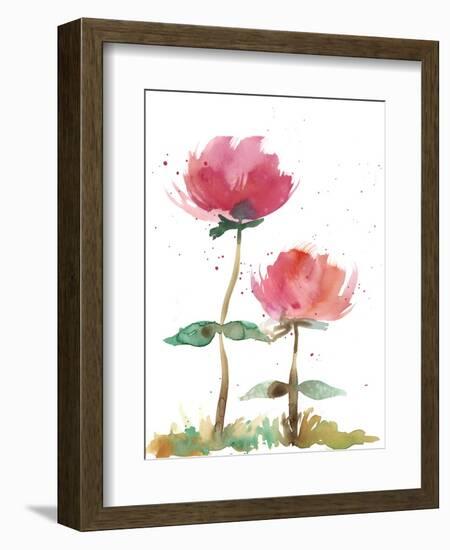 Pink Fleurs I-Alicia Ludwig-Framed Art Print