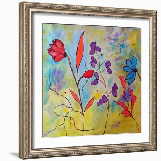 Pink Floral II-Ruth Palmer-Framed Art Print