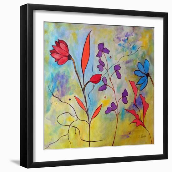 Pink Floral II-Ruth Palmer-Framed Art Print